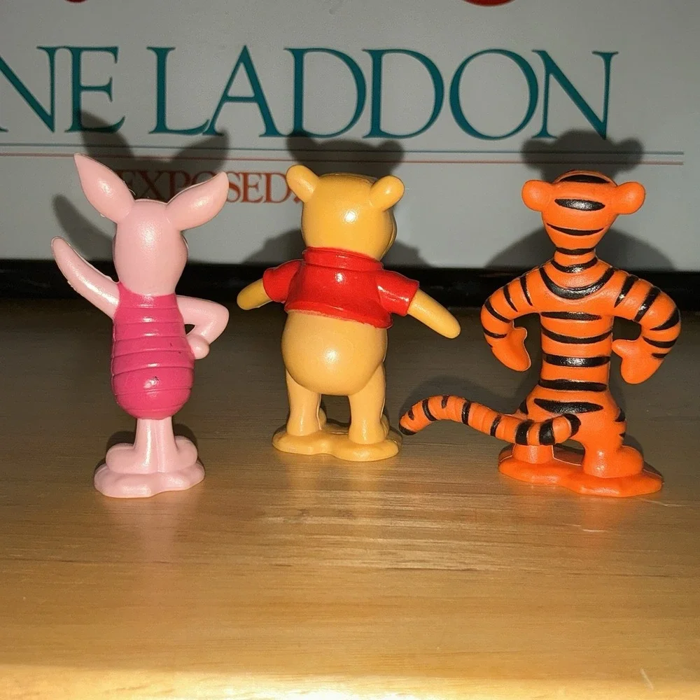 Vintage Disney Figures Winnie The Pooh Piglet Tigger Toys Cake Topper 3